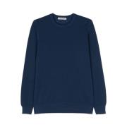 La Fileria Round-neck Knitwear Blue, Herr