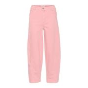 InWear Avslappnad Passform Ljusrosa Barrel Jeans Pink, Dam