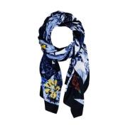 Desigual Blå Dam Polyester Scarf Elegant Design Blue, Dam