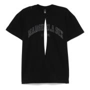 MM6 Maison Margiela Svart kortärmad topp Black, Dam