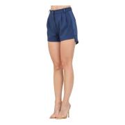 Elisabetta Franchi Blå Elegant Smoking Stil Shorts Blue, Dam