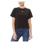 Tommy Jeans Badge Tee Höst/Vinter Kollektion Black, Dam