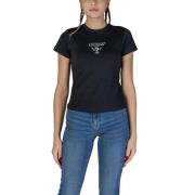 Guess Svart Bomull Dam T-shirt Black, Dam