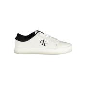 Calvin Klein Vit Polyester Sneaker med Kontrastdetaljer White, Herr