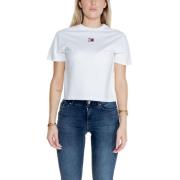 Tommy Jeans Återvunnen Bomull Dam T-shirt Kollektion White, Dam