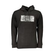 Cavalli Class Svart bomulls sweatshirt för män Black, Herr