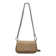 Calvin Klein Minimal Monogram Axelväska Kvinnor Beige, Dam