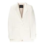 Hebe Studio Kräm Cady Smoking Suit Blazer Beige, Dam