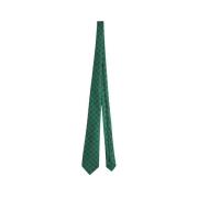 Kiton Handgjord Blommig Sidenslips Green, Unisex