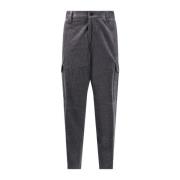 Hugo Boss Corduroy Cargo Byxor med knappstängning Gray, Herr