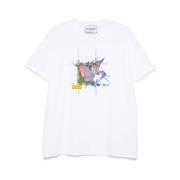 Iceberg Logo Print Crew Neck T-shirt White, Herr