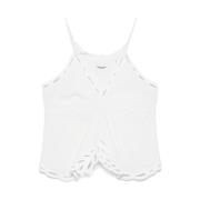 Isabel Marant Étoile Elegant vit virkad kant V-ringad topp White, Dam