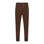 Kiton Brun Bomull Dragsko Jogger Byxor Brown, Herr