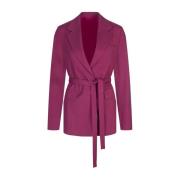 Lanvin Fuchsia Bältesfodrad Yllejacka Pink, Dam