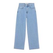 Róhe Avslappnad Wide Leg Denim Jeans Blå Blue, Dam