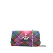 Vivienne Westwood MultiColour Candy Tartan Axelväska Multicolor, Dam