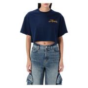 Amiri Midnight Blue Grafiskt Tryck Tee Blue, Dam