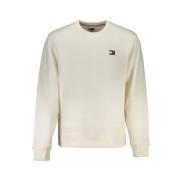 Tommy Hilfiger Casual Fleece Sweatshirt med Applique Logo White, Herr