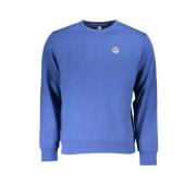 North Sails Blå Bomulls Sweatshirt med Applique Logo Blue, Herr