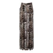 Roberto Cavalli Eleganta byxor i sidenmix Brown, Dam