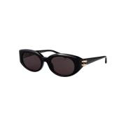 Alexander McQueen Stiliga solglasögon Am0469S Black, Dam