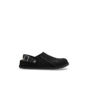 Birkenstock Slides Lutry Premium Suede Black, Herr