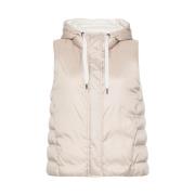 Brunello Cucinelli Quiltad Vadderad Gilet med Monili-detalj Beige, Dam