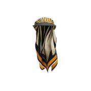 Roberto Cavalli Guld Ray Visor Keps och Scarf Multicolor, Dam