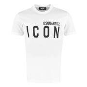 Dsquared2 Bomull T-shirt med frontlogo White, Herr