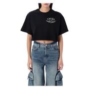 Amiri Svart Arts District Cropped Tee Black, Dam