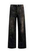 John Richmond Vanliga jeans med svart laceration och anpassning Rich g...