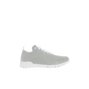 Kiton Blå Stickade Sneakers med Unik Design Gray, Dam