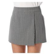 Golden Goose Svart Vit Nina Wrap Mini Skort Black, Dam