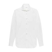 Kiton Delikat bomullstwill skjorta White, Herr