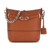 Guess Silvye Bucket Handväska Cognac Brown, Dam