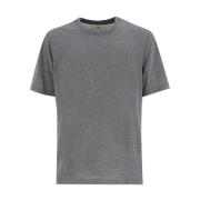 Brunello Cucinelli Silke Bomull T-shirt Bekväm Passform Gray, Herr