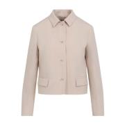 Fabiana Filippi Elegant Nude Neutrals Jacket Beige, Dam