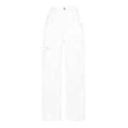 Maison Margiela Vita bomullsjeans med unika detaljer White, Dam