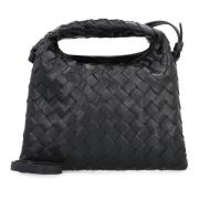 Bottega Veneta Läder Crossbody-väska med Intrecciato-motiv Black, Dam