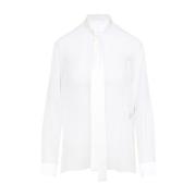 Dolce & Gabbana Vit Sidenskjorta Elegant Kollektion White, Dam