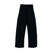 Studio Nicholson Navy Blue Wide Leg Pants Blue, Herr