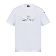 Moncler T-shirt med logotyp White, Herr