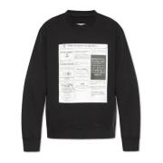 MM6 Maison Margiela Tryckt sweatshirt Black, Herr