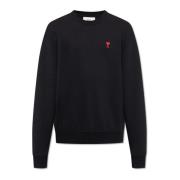 Ami Paris Sweatshirt med logotyp Black, Herr