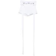 Jean Paul Gaultier Vit Elastisk Midja Justerbar Rem Shorts White, Dam