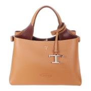 Tod's Kenya Läder Väska med T Timeless Hänge Brown, Dam