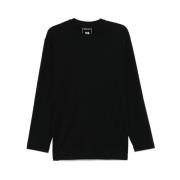 Y-3 Svart Crew Neck Långärmad T-shirt Black, Herr