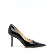 Jimmy Choo Svarta spetsiga tå stiletto klackskor Black, Dam