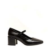 Halmanera Svart Lackläder Mary Jane Pumps Black, Dam