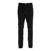 Dsquared2 Svarta Bomulls Slim Fit Jeans Black, Herr